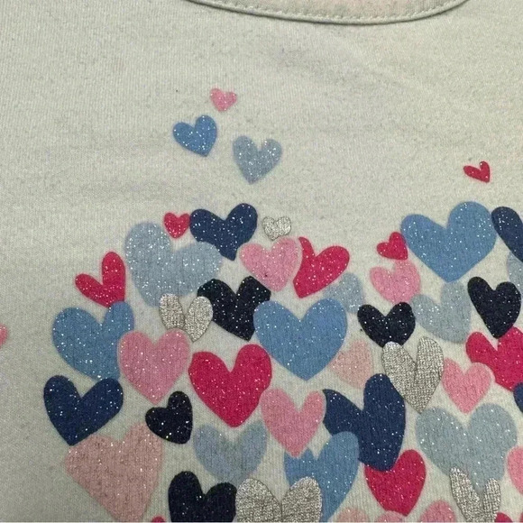 Kids Headquarters T-Shirt White /Hearts Size 3T - Picture 3 of 16